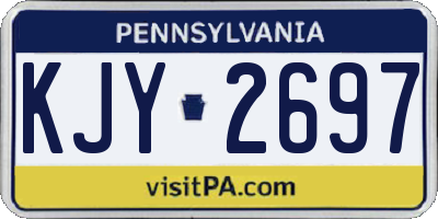 PA license plate KJY2697