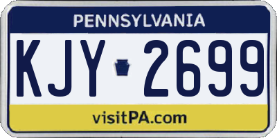PA license plate KJY2699