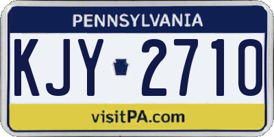 PA license plate KJY2710