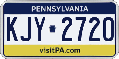 PA license plate KJY2720