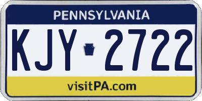 PA license plate KJY2722