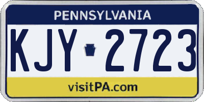 PA license plate KJY2723