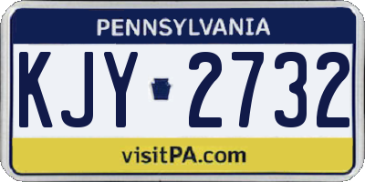 PA license plate KJY2732