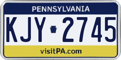 PA license plate KJY2745
