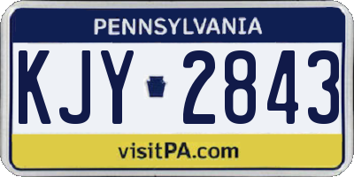 PA license plate KJY2843