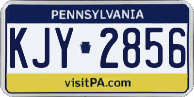 PA license plate KJY2856