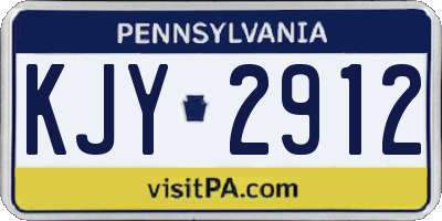 PA license plate KJY2912