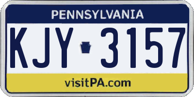 PA license plate KJY3157