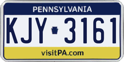PA license plate KJY3161