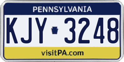 PA license plate KJY3248
