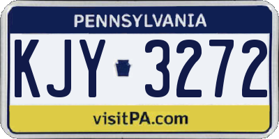 PA license plate KJY3272