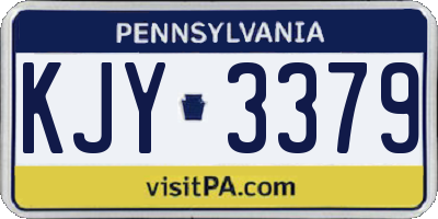 PA license plate KJY3379