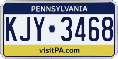PA license plate KJY3468
