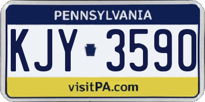PA license plate KJY3590