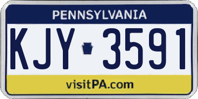 PA license plate KJY3591