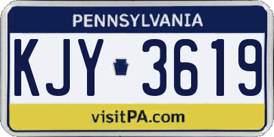PA license plate KJY3619