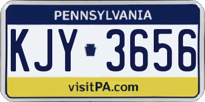 PA license plate KJY3656