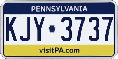 PA license plate KJY3737