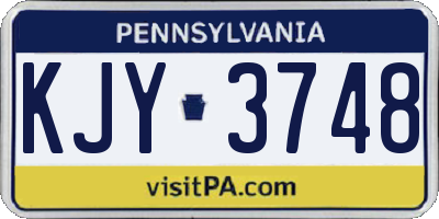 PA license plate KJY3748