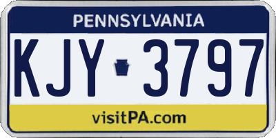 PA license plate KJY3797