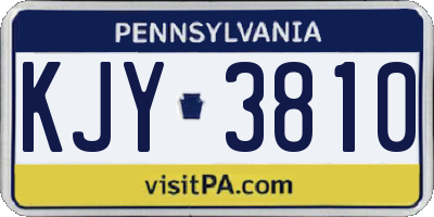 PA license plate KJY3810
