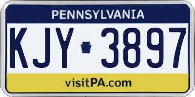 PA license plate KJY3897