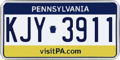 PA license plate KJY3911