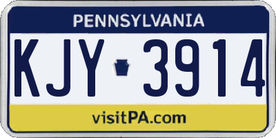 PA license plate KJY3914