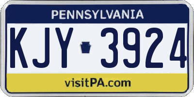 PA license plate KJY3924