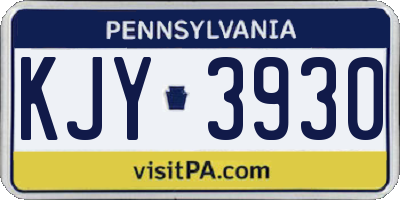 PA license plate KJY3930