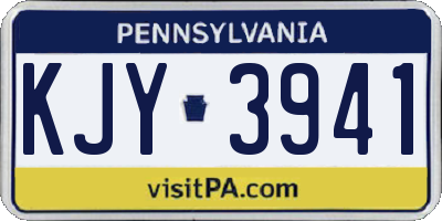 PA license plate KJY3941