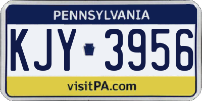 PA license plate KJY3956