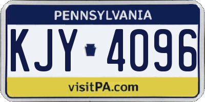 PA license plate KJY4096