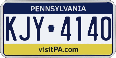 PA license plate KJY4140