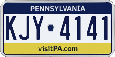 PA license plate KJY4141