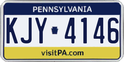 PA license plate KJY4146