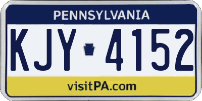 PA license plate KJY4152