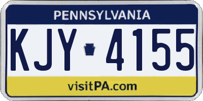 PA license plate KJY4155