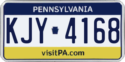 PA license plate KJY4168