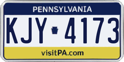 PA license plate KJY4173
