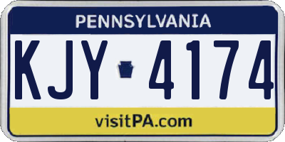 PA license plate KJY4174
