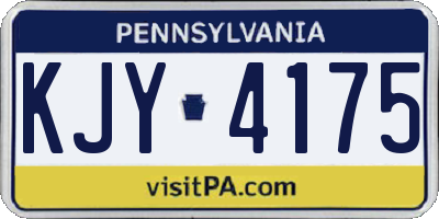 PA license plate KJY4175