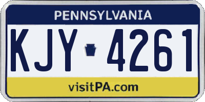 PA license plate KJY4261