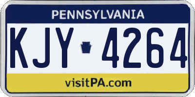PA license plate KJY4264