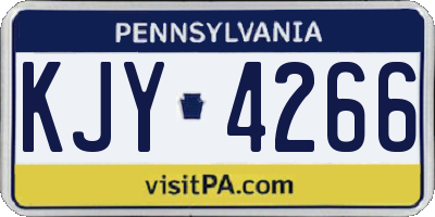 PA license plate KJY4266