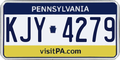 PA license plate KJY4279