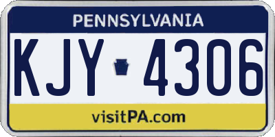 PA license plate KJY4306