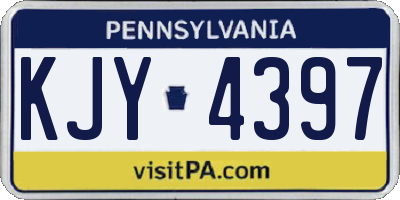 PA license plate KJY4397