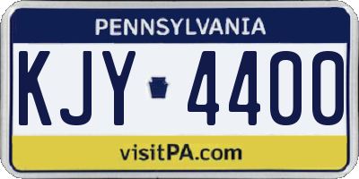 PA license plate KJY4400