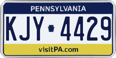 PA license plate KJY4429